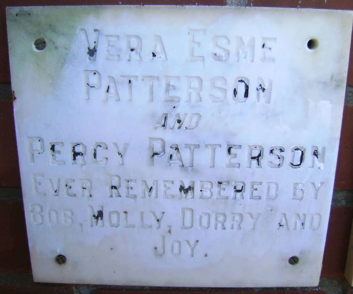 PATTERSON Percy &amp; Vera Esme