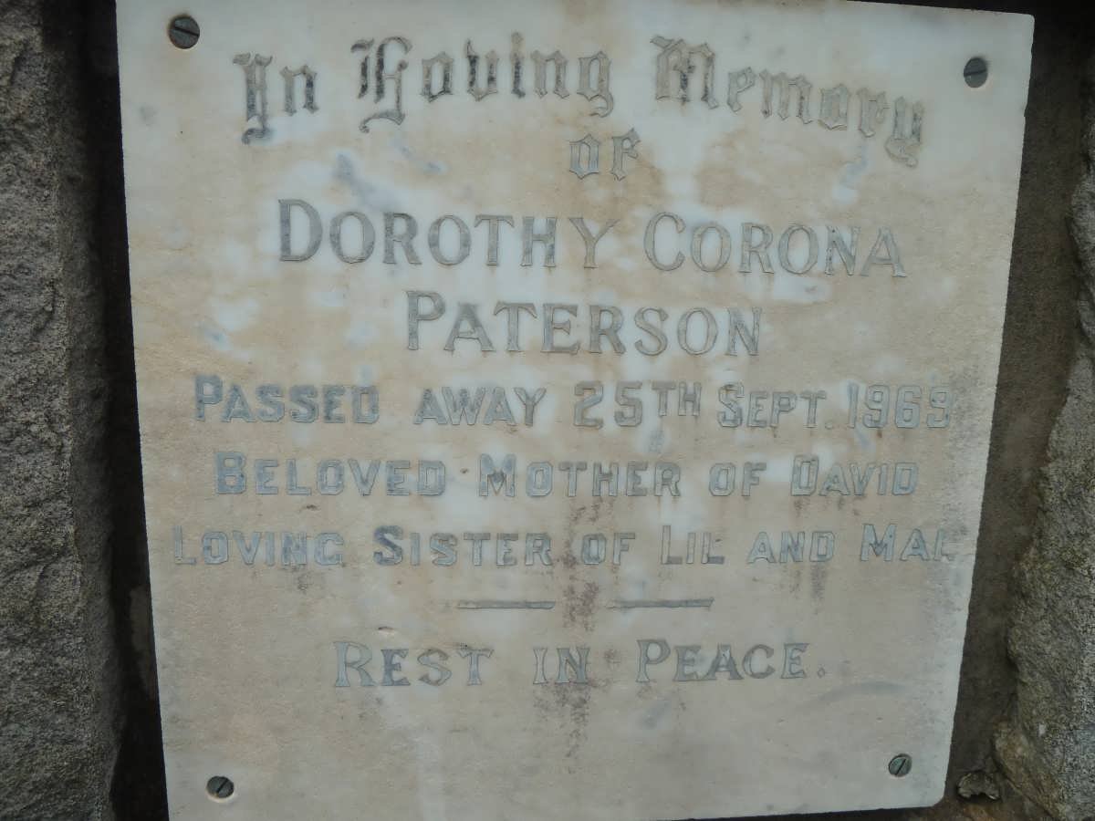 PATERSON Dorothy Corona -1969