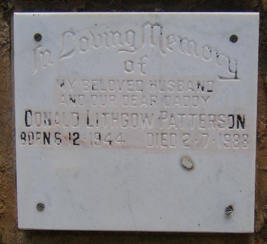 PATTERSON Donald Lithgow 1944-1988