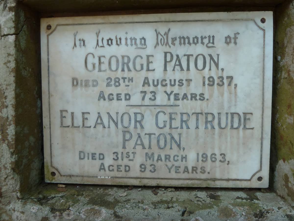 PATON George -1937 &amp; Eleanor Gertrude -1963