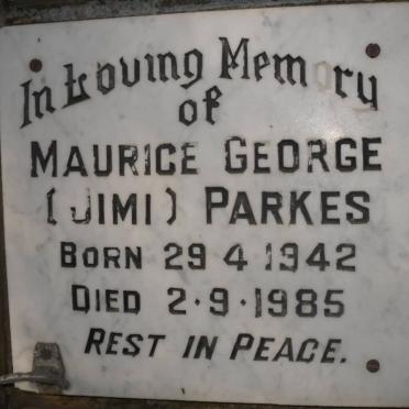 PARKES Maurice George 1942-1985
