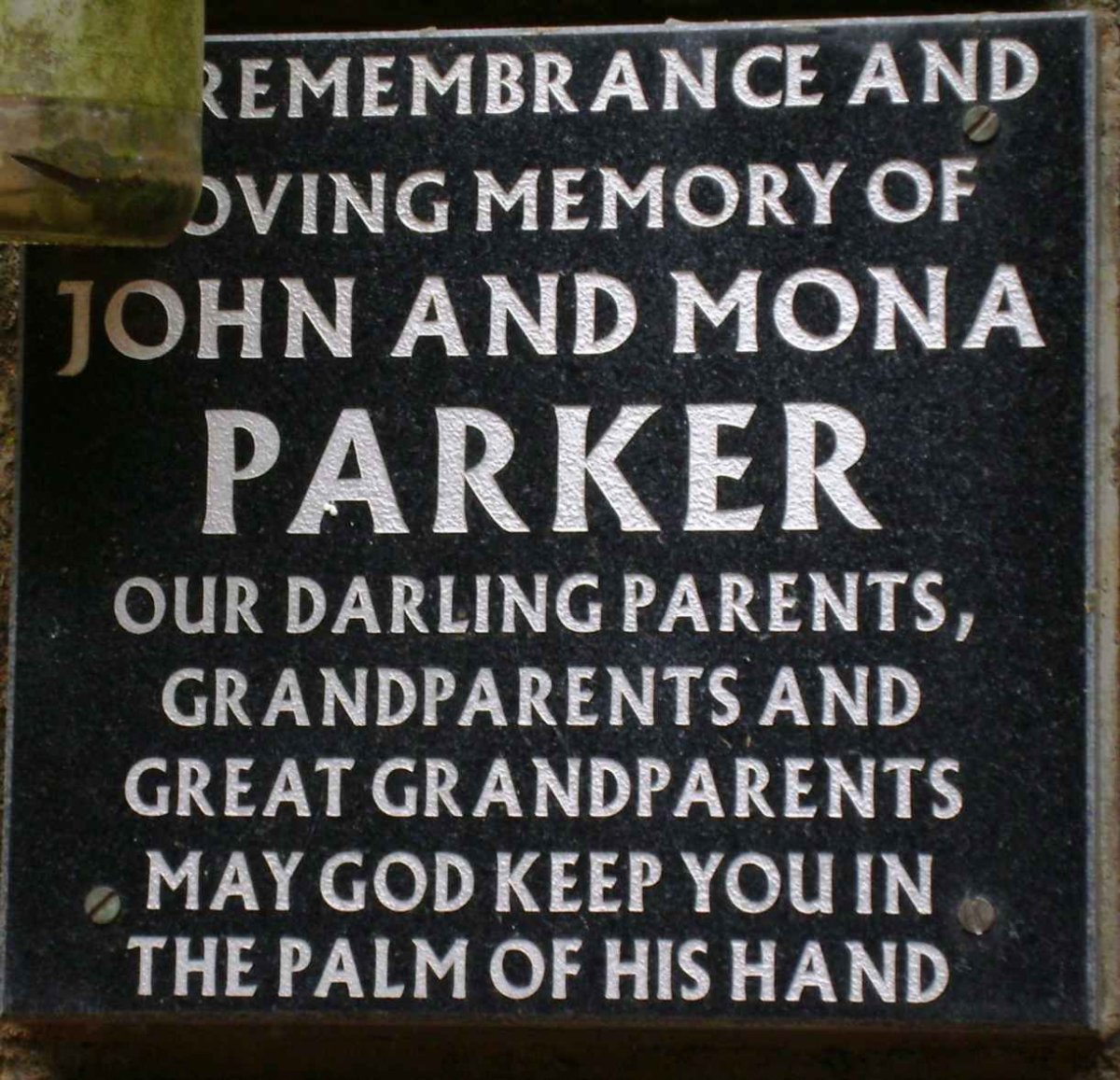 PARKER John &amp; Mona