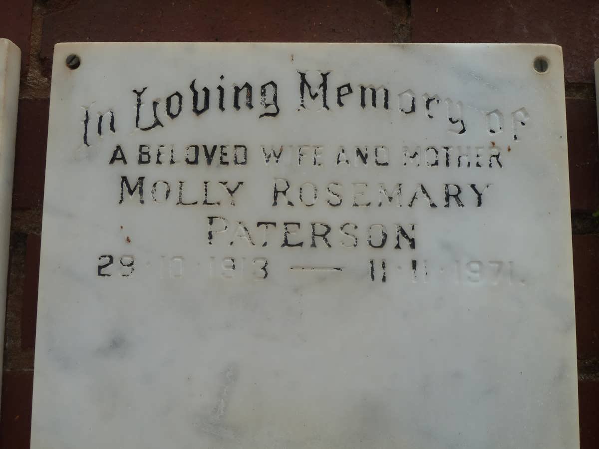 PATERSON Molly Rosemary 1913-1971