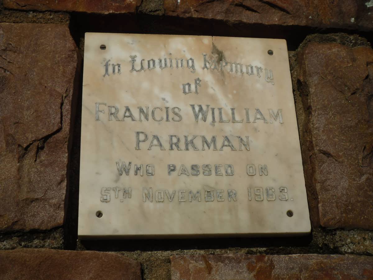 PARKMAN Francis William -1963