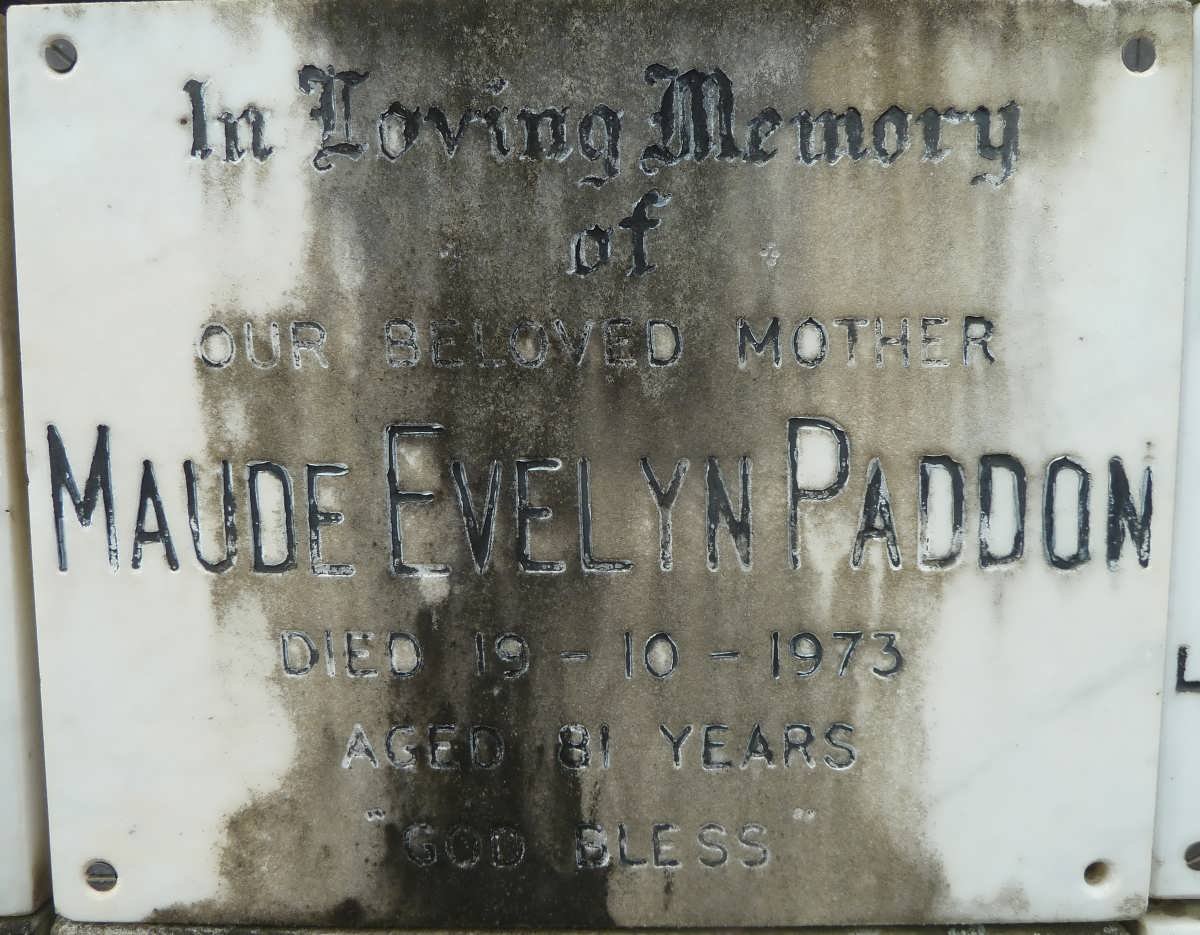 PADDON Maude Evelyn -1973