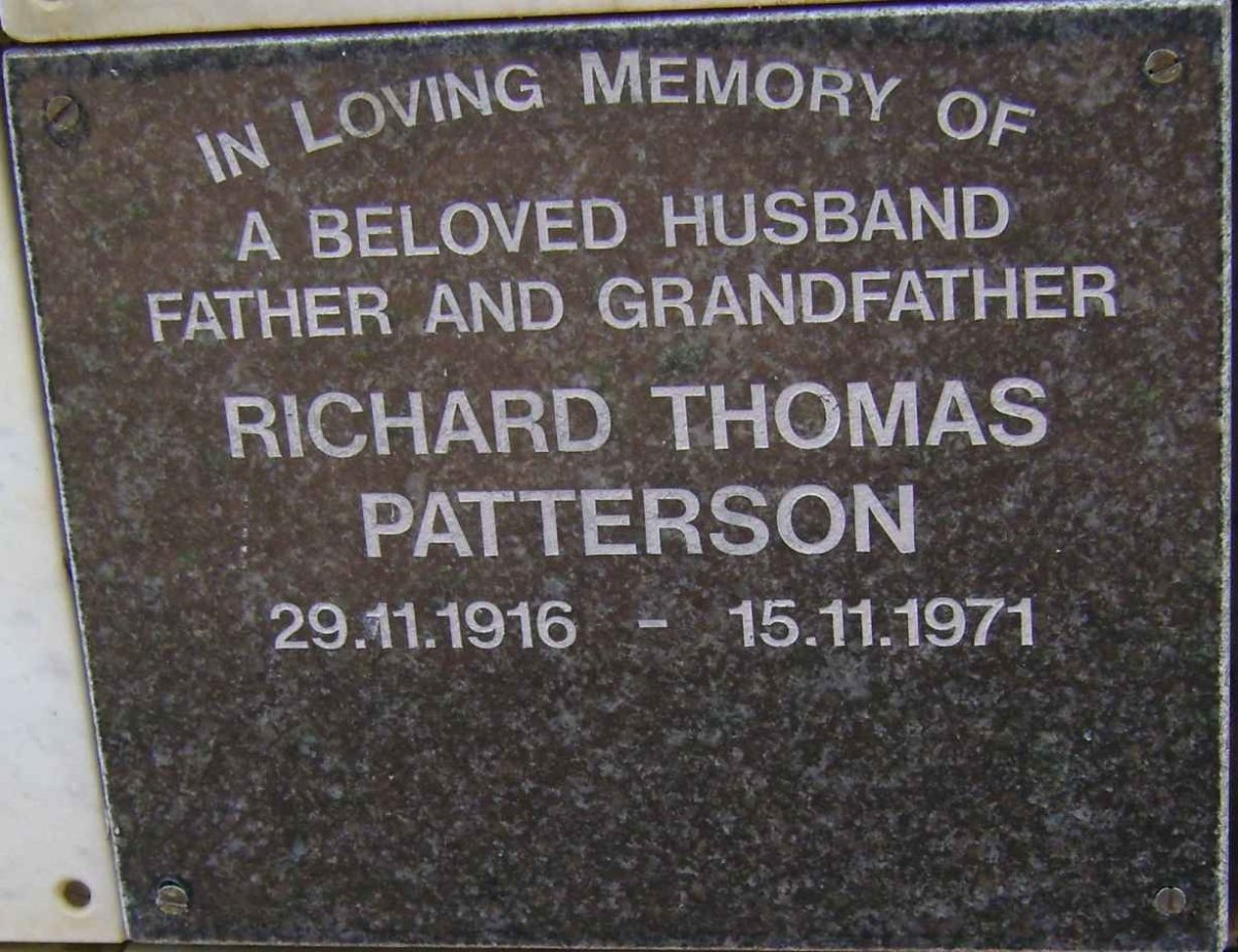 PATTERSON Richard Thomas 1916-1971