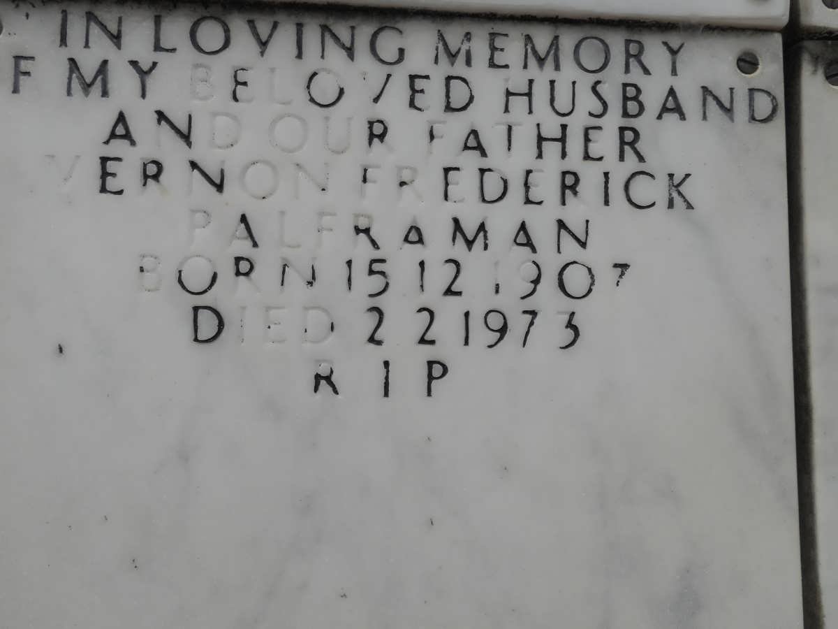 PALFRAMAN Vernon Frederick 1907-1973