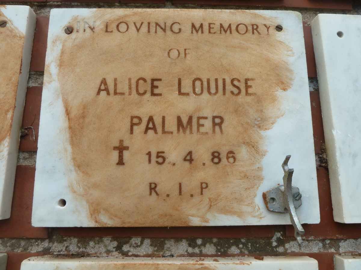 PALMER Alice Louise -1986
