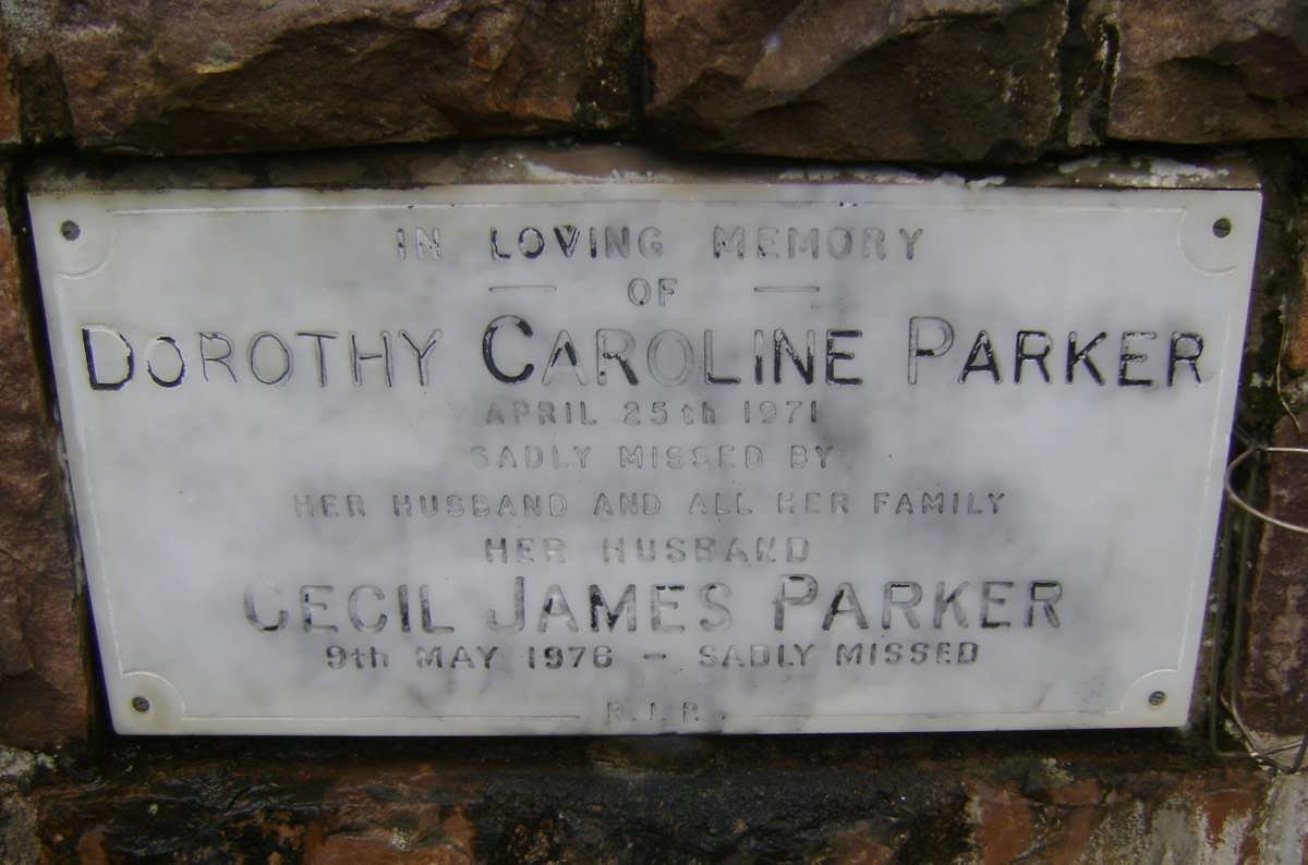 PARKER Cecil James -1976 &amp; Dorothy Caroline -1971