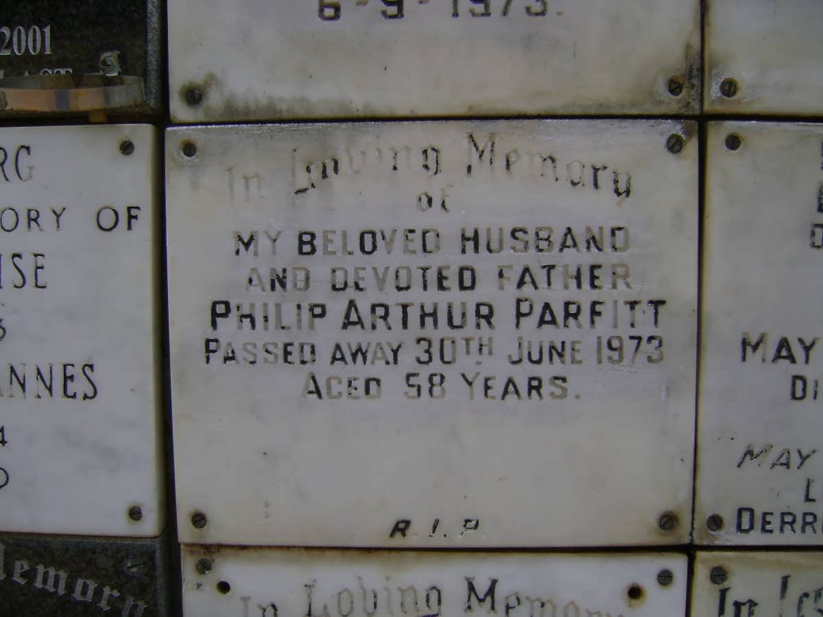 PARFITT Philip Arthur -1973