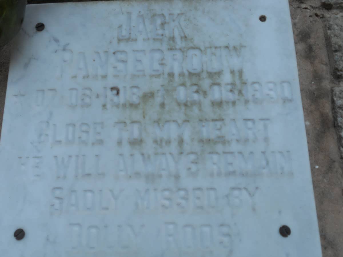 PANSEGROUW Jack 1918-1990