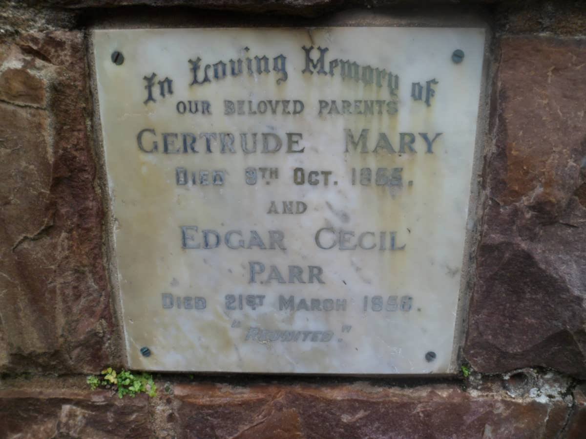 PARR Edgar Cecil -1956 &amp; Gertrude Mary -1955