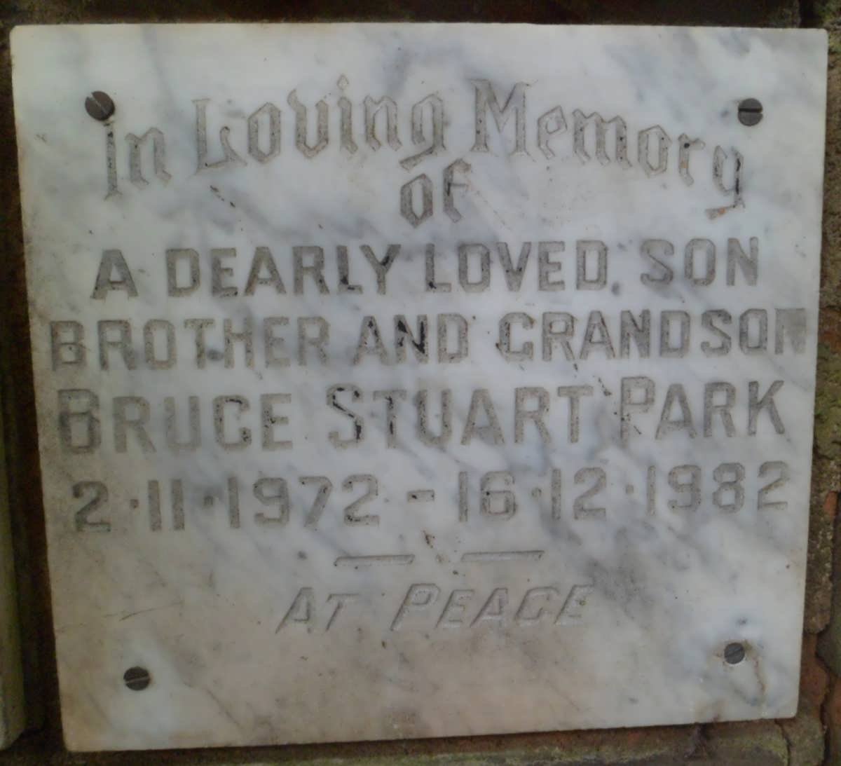 PARK Bruce Stuart 1972-1982