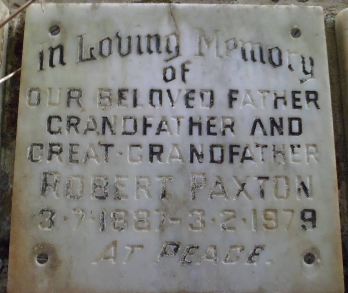 PAXTON Robert 1887-1979