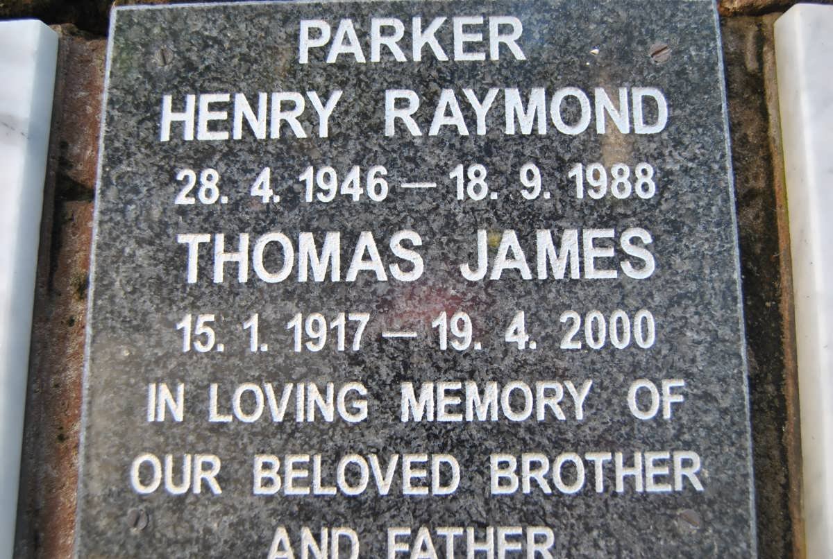 PARKER Henry Raymond 1946-1988 :: PARKER Thomas James 1917-2000