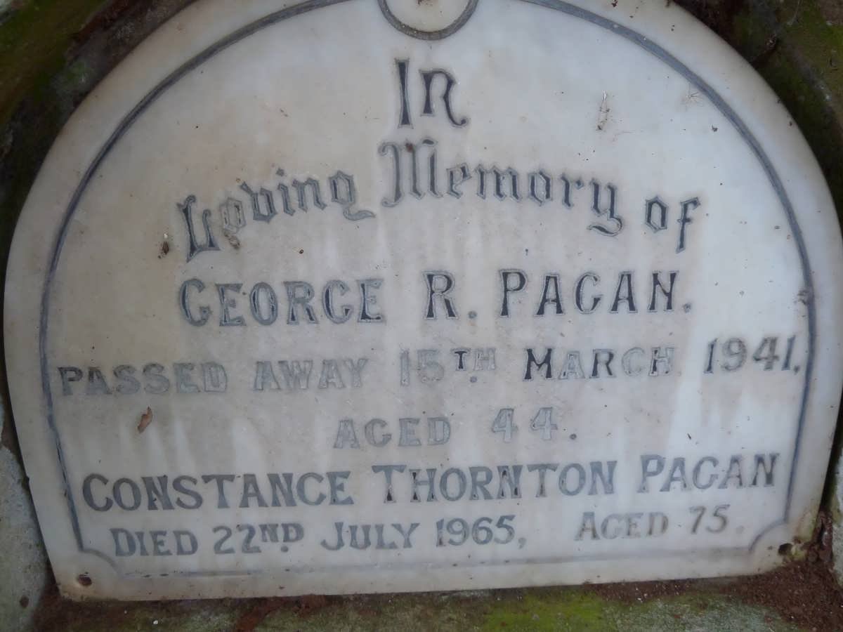 PAGAN George R. -1941 &amp; Constance Thornton -1965