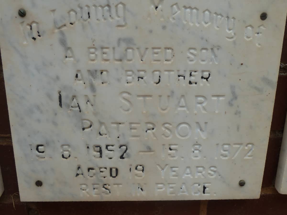 PATERSON Ian Stuart 1952-1972