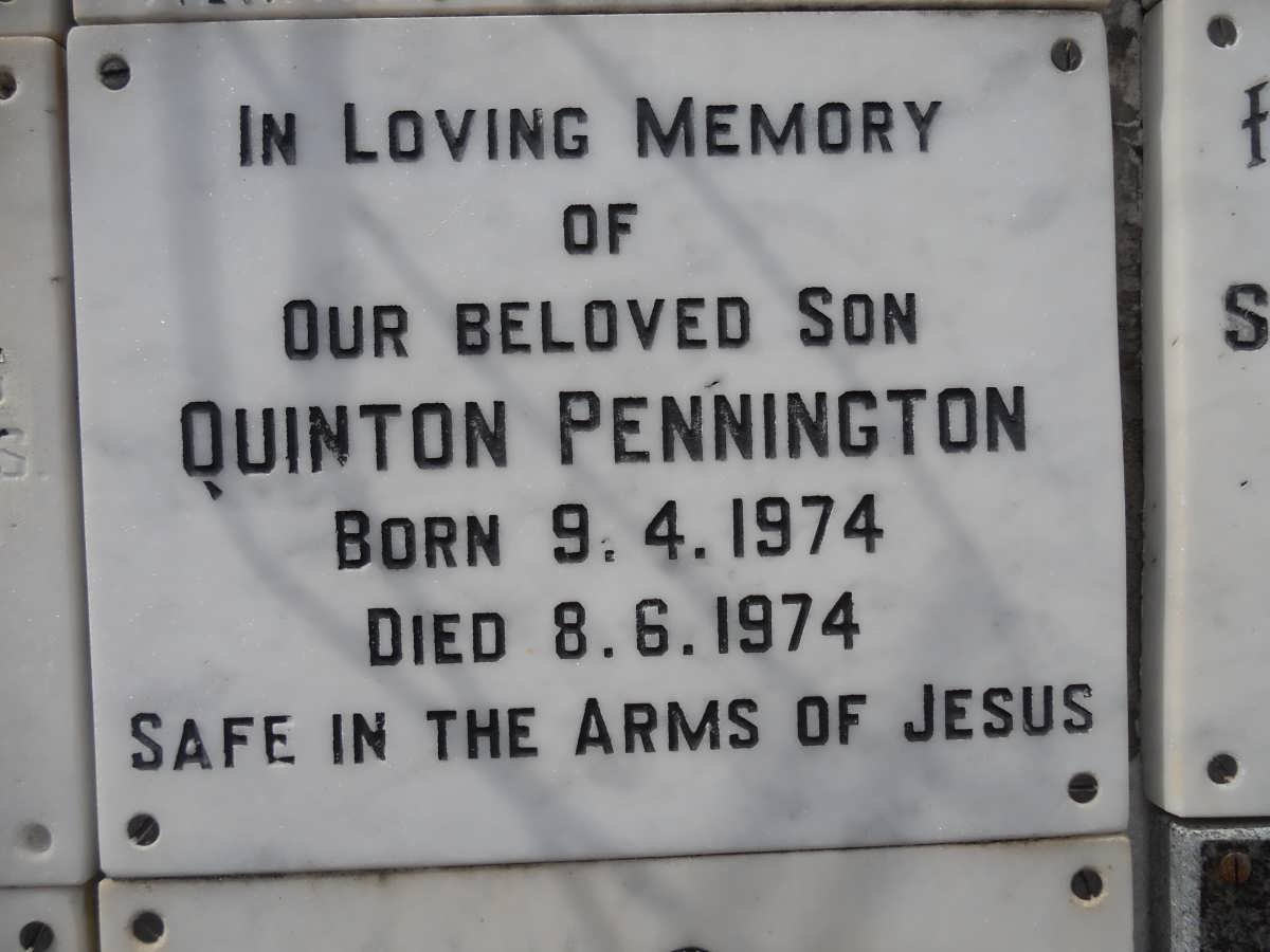 PENNINGTON Quinton 1974-1974