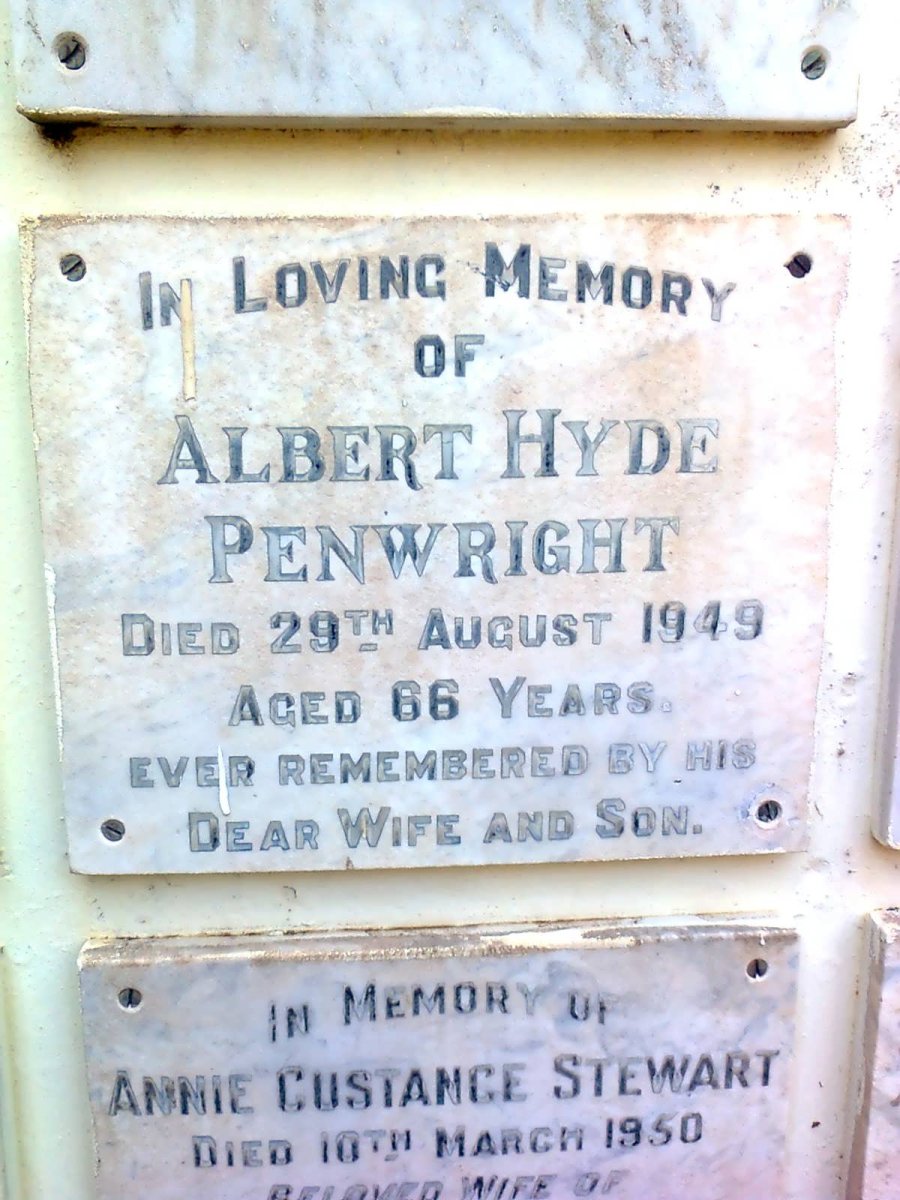 PENWRIGHT Albert Hyde -1949