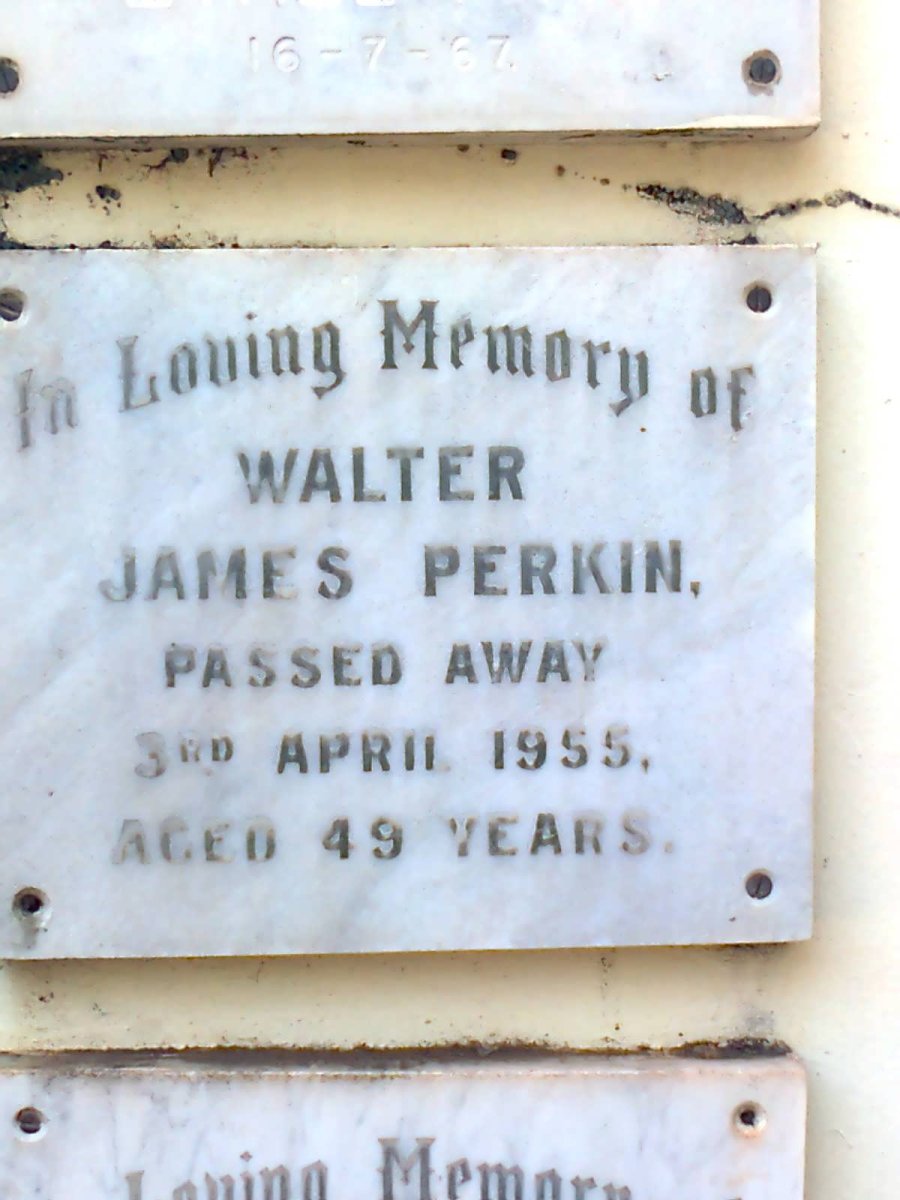 PERKIN Walter James -1955