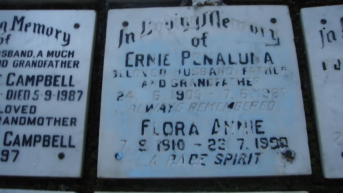 PENALUNA Ernie 1905-1987 &amp; Flora Annie 1910-1990
