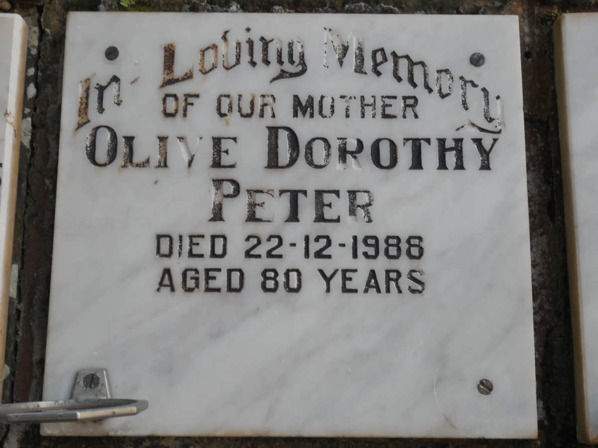 PETER Olive Dorothy -1988