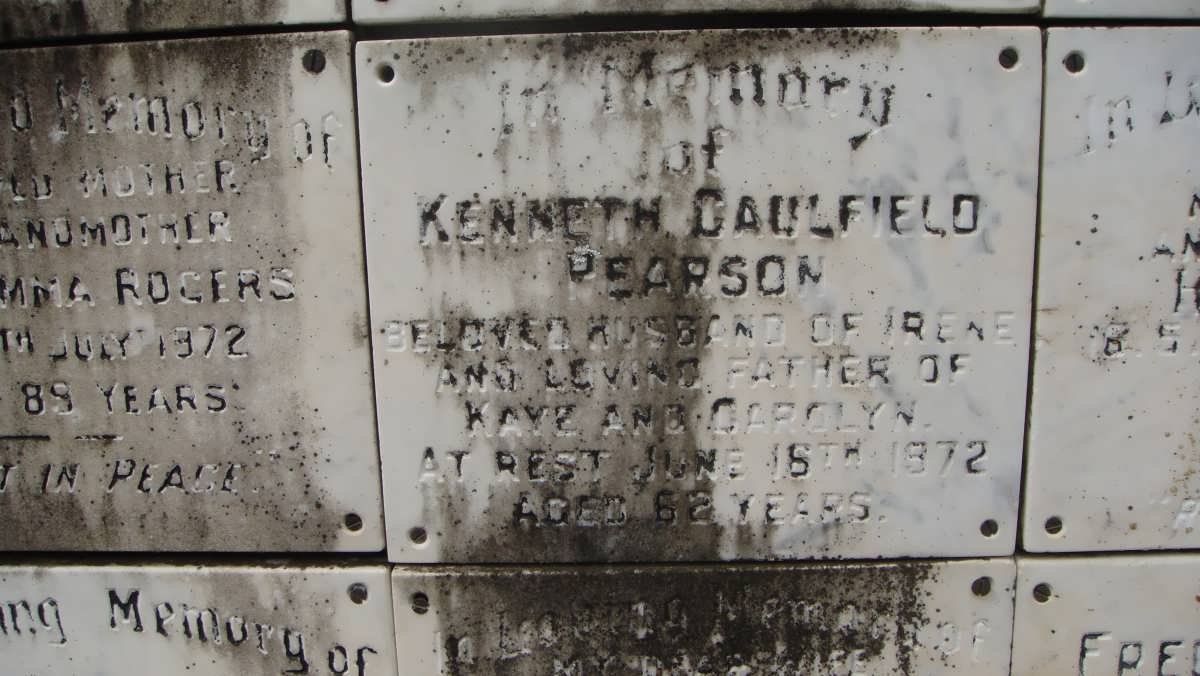 PEARSON Kenneth Caulfield -1972