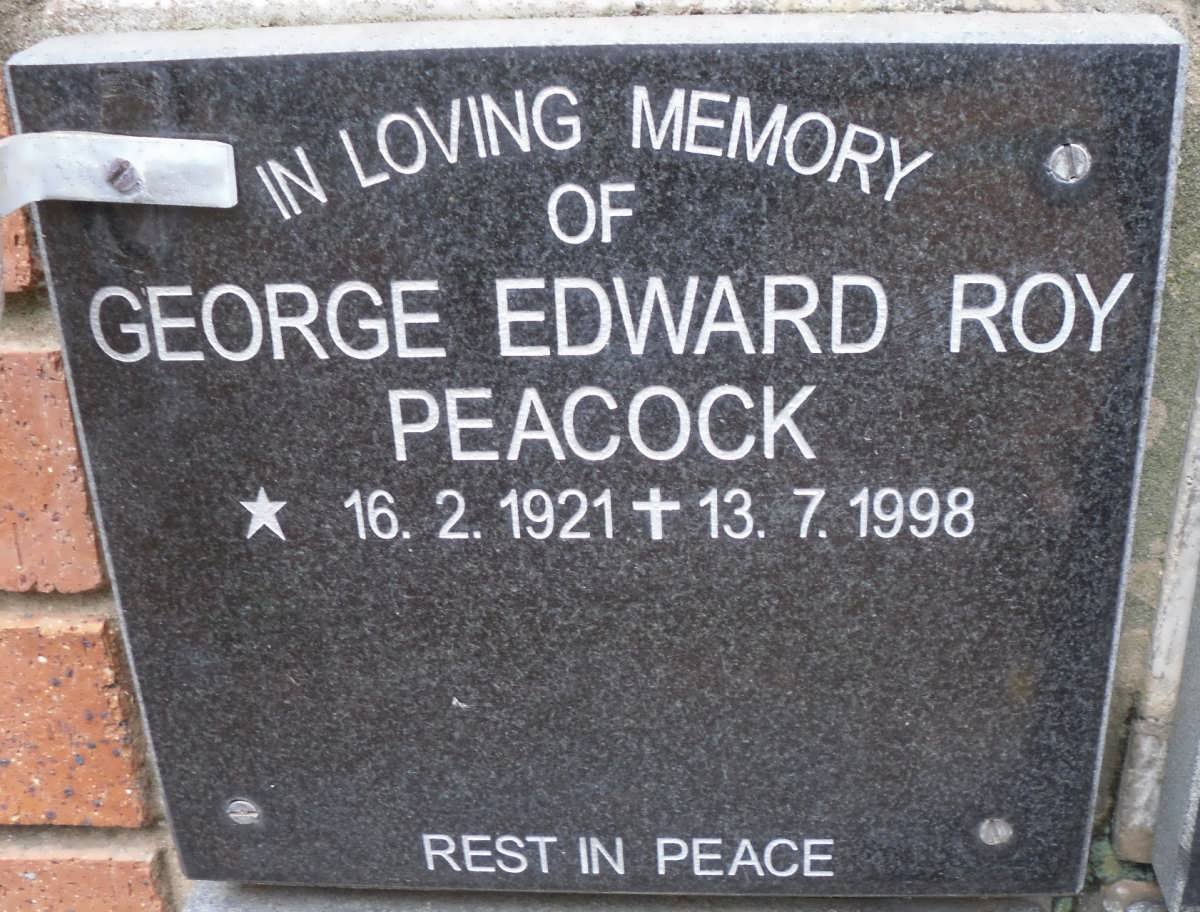 PEACOCK George Edward Roy 1921-1998