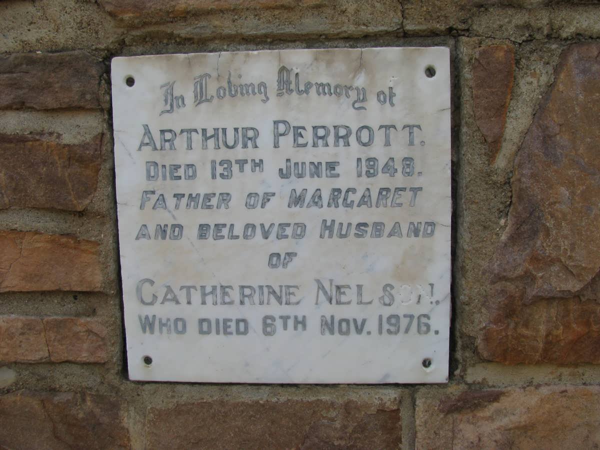 PERROTT Arthur -1948 &amp; Catherine Nelson -1976