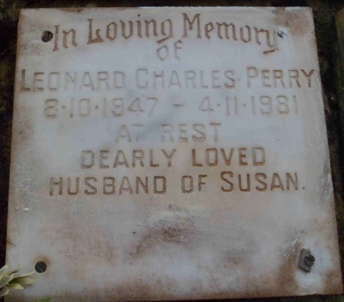 PERRY Leonard Charles 1947-1981