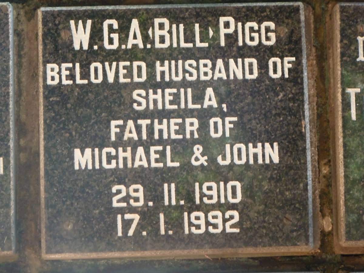 PIGG W.G.A. 1910-1992