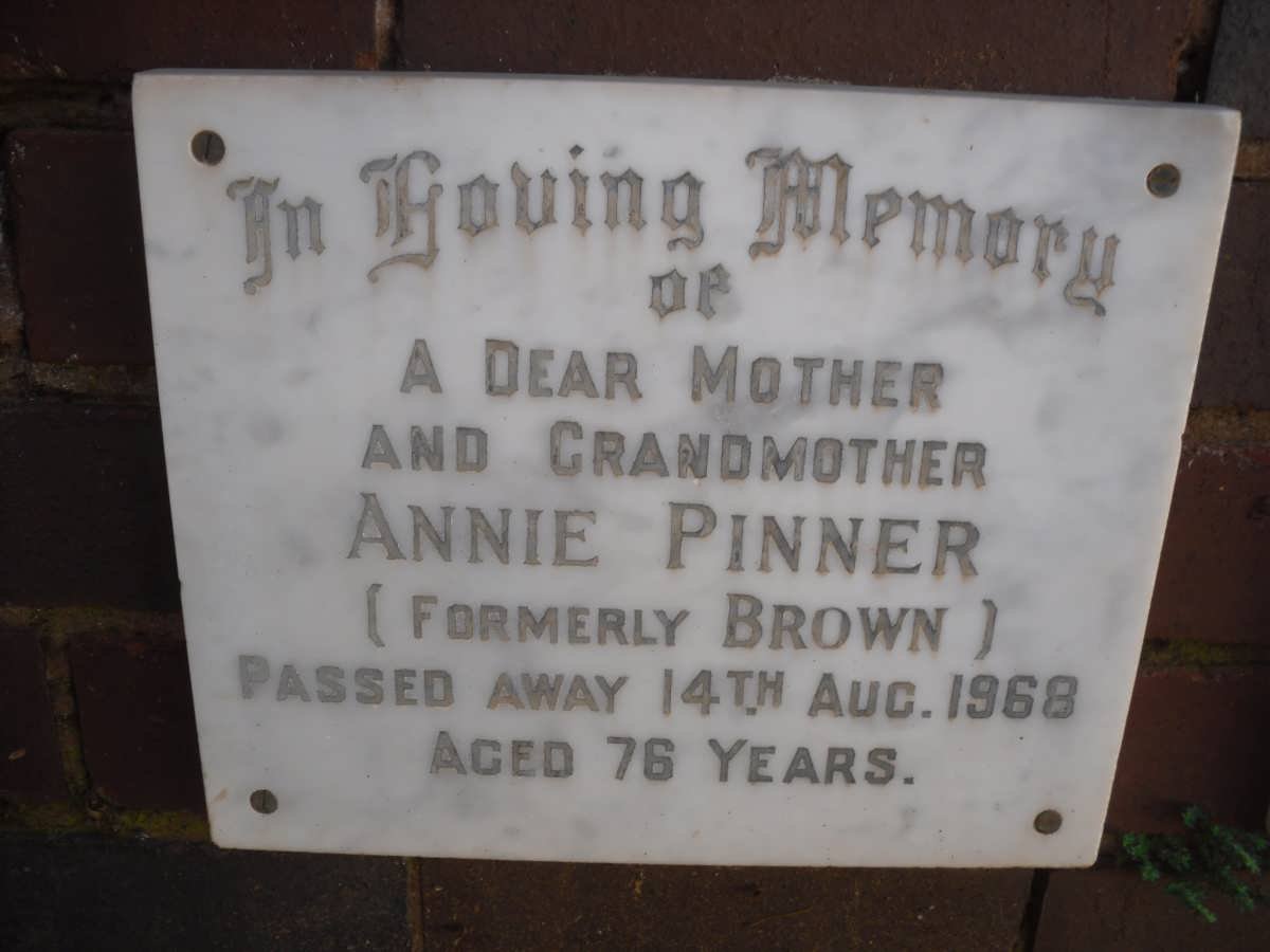 PINNER Annie nee BROWN -1968