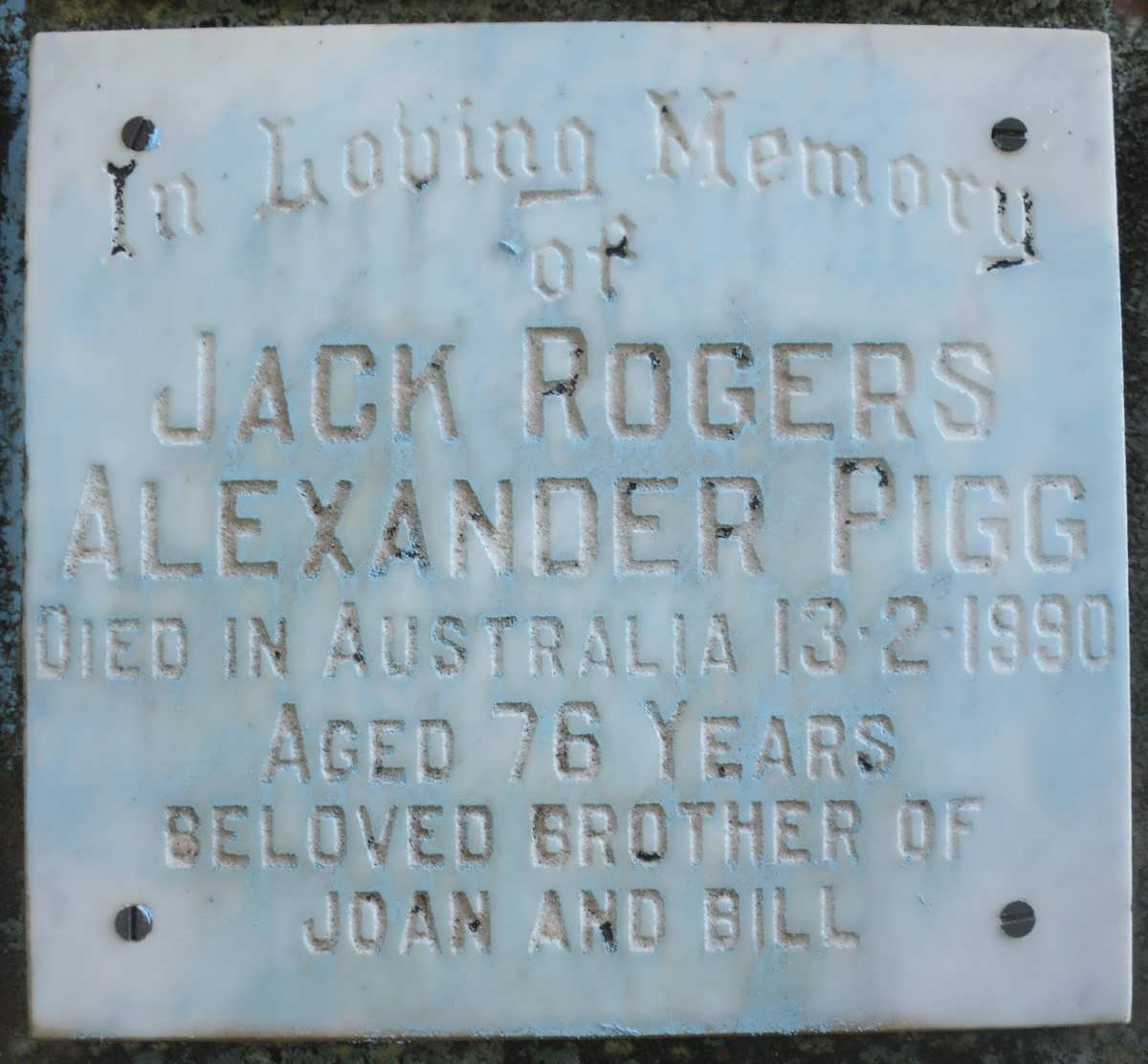 PIGG Jack Rogers Alexander -1990