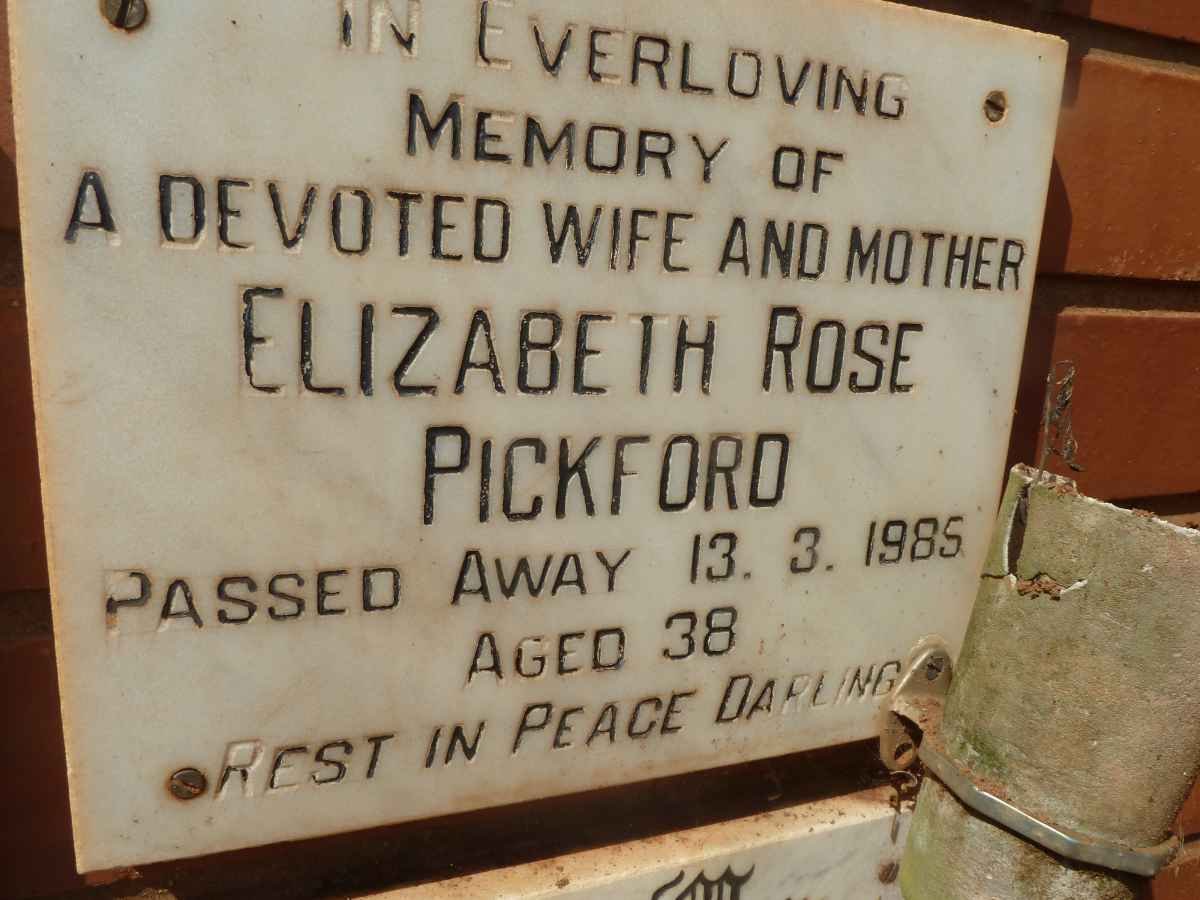 PICKFORD Elizabeth Rose -1985