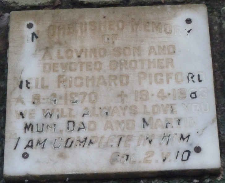 PIGFORD Neil Richard 1970-1983