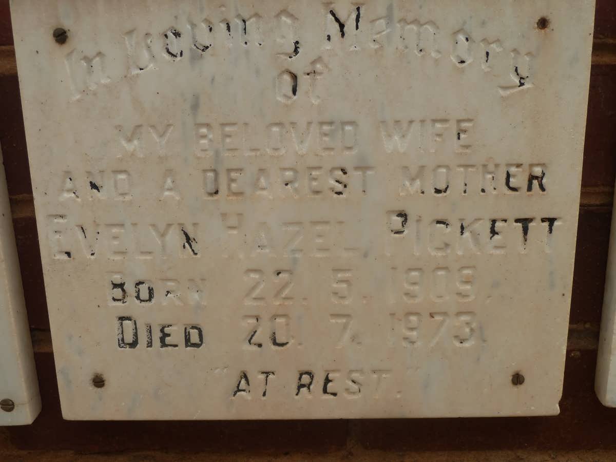 PICKETT Evelyn Hazel 1909-1973