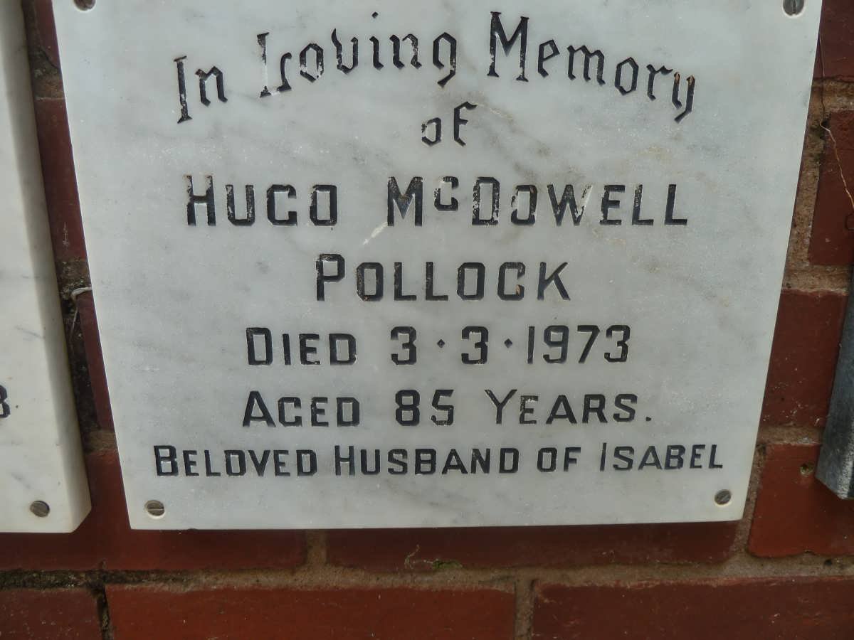 POLLOCK Hugo McDowell -1973