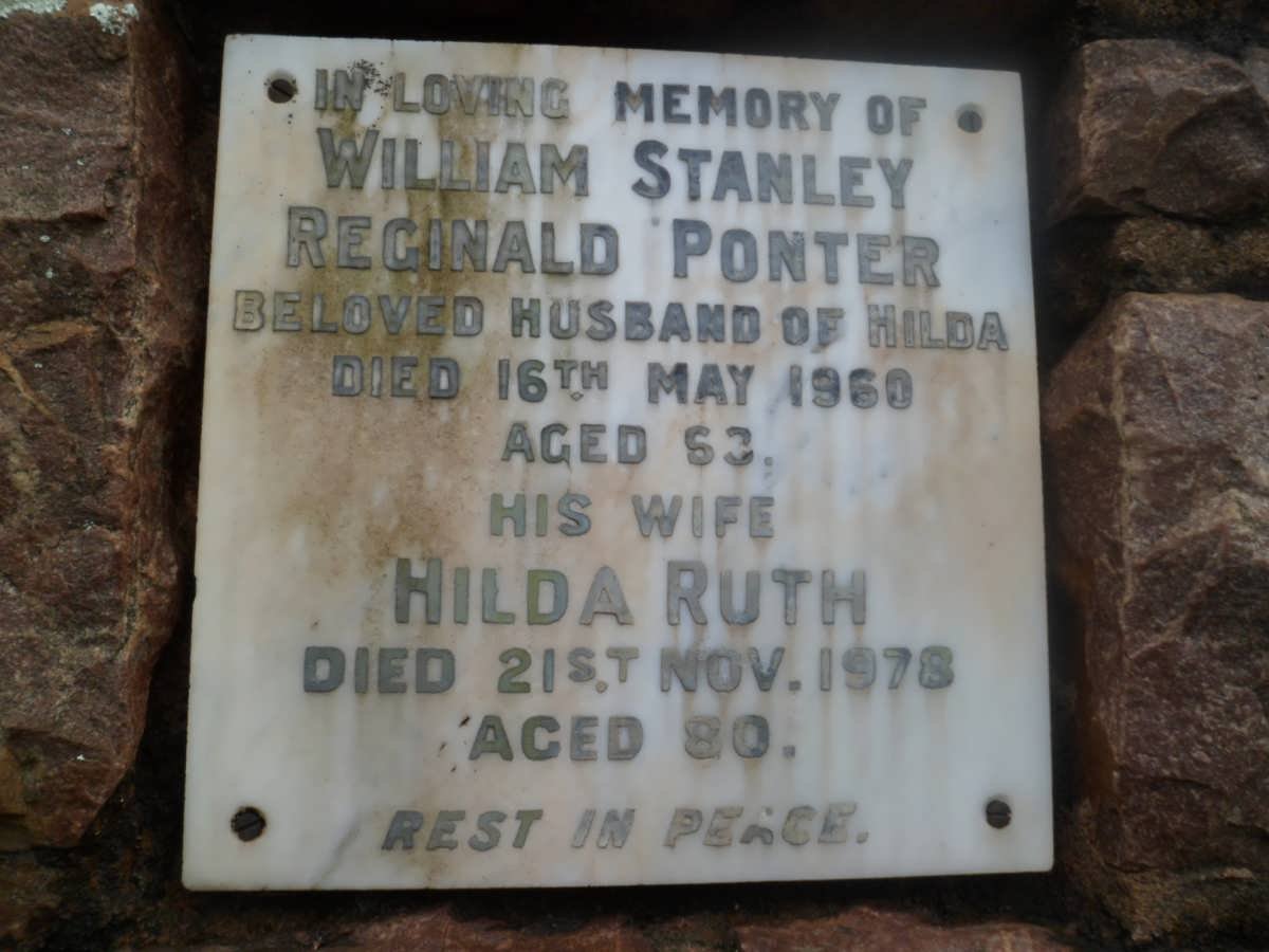 PONTER William Stanley Reginald -1960 &amp; Hilda Ruth -1978