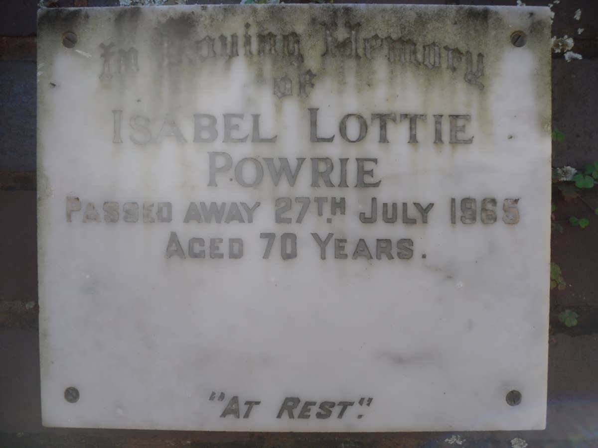 POWRIE Isabel Lottie -1965