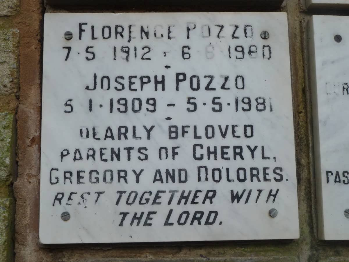 POZZO Joseph 1909-1981 &amp; Florence 1912-1980