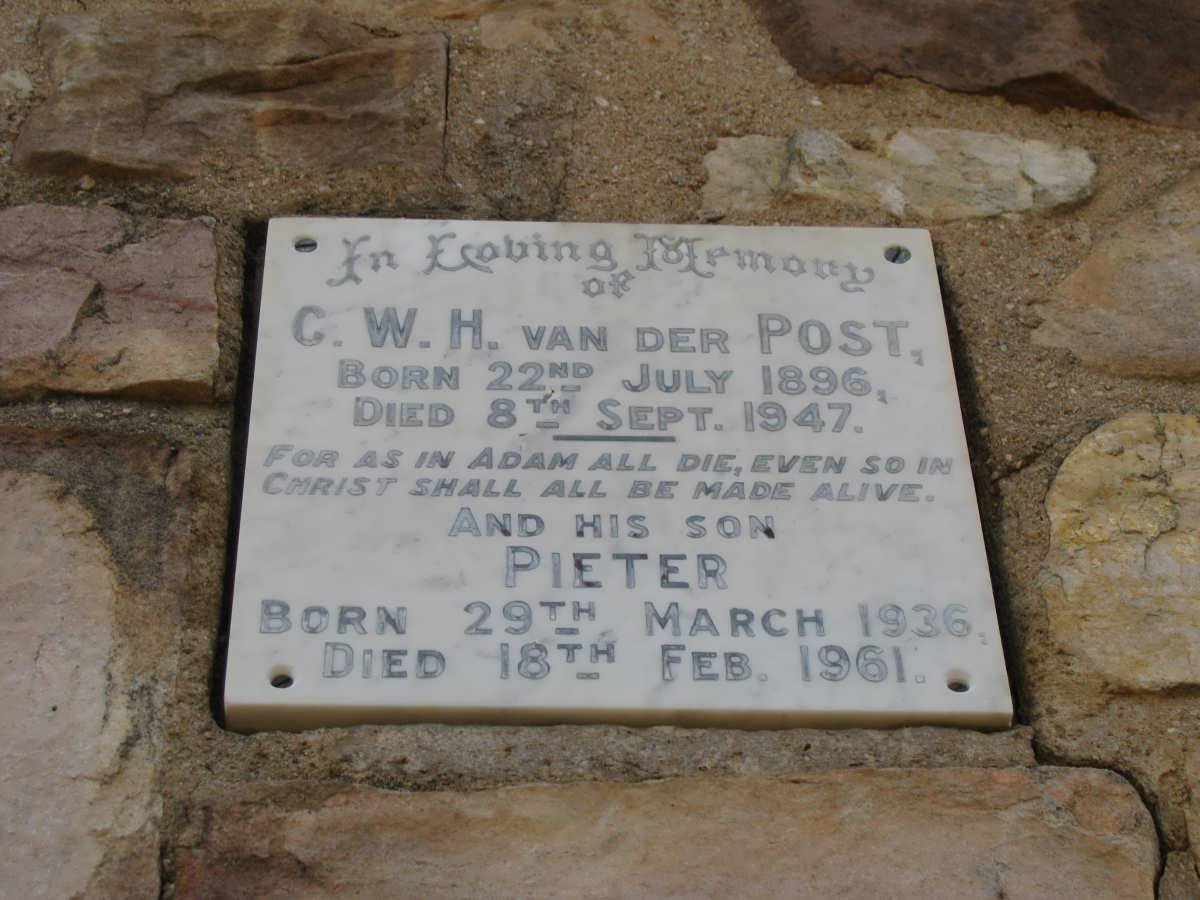 POST C.W.H., van der 1896-1947 :: VAN DER POST Pieter 1936-1961