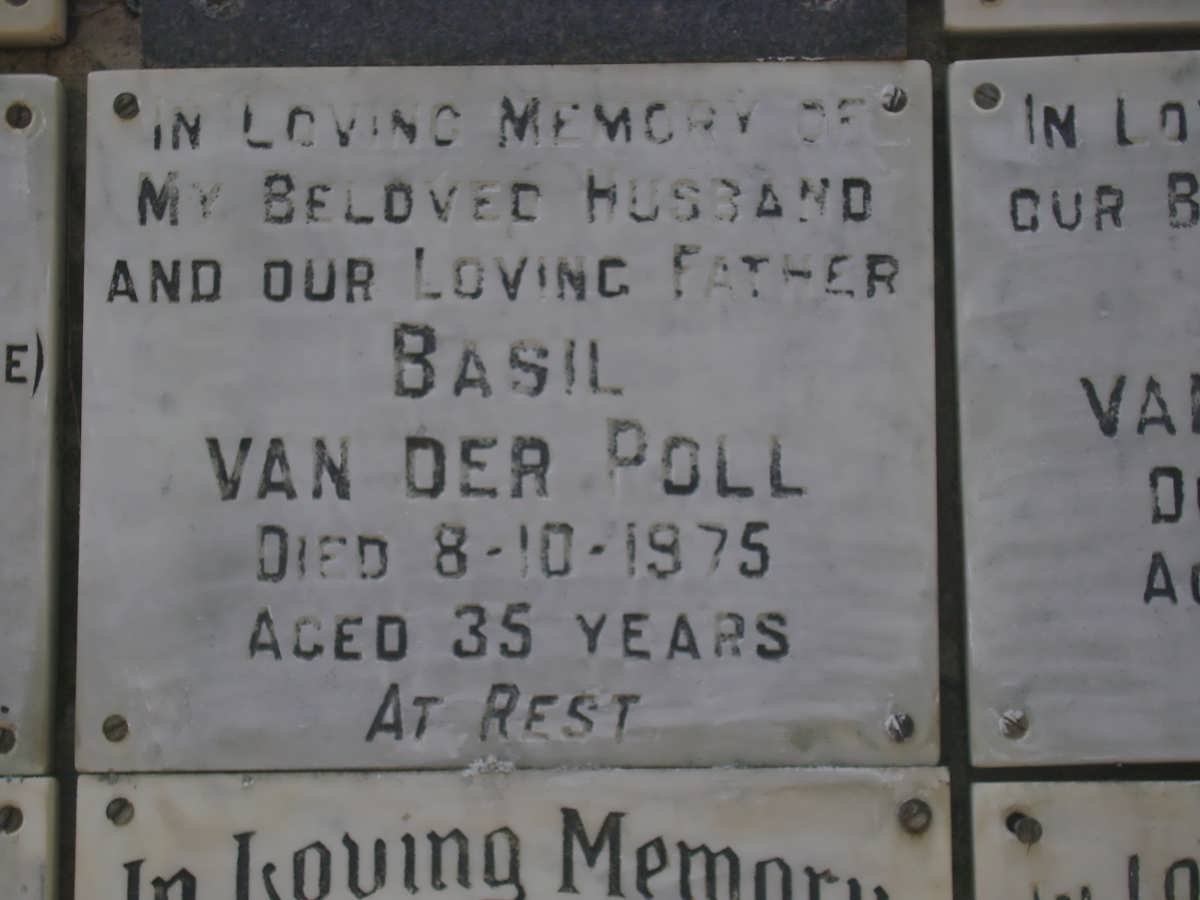 POLL Basil, van der -1975