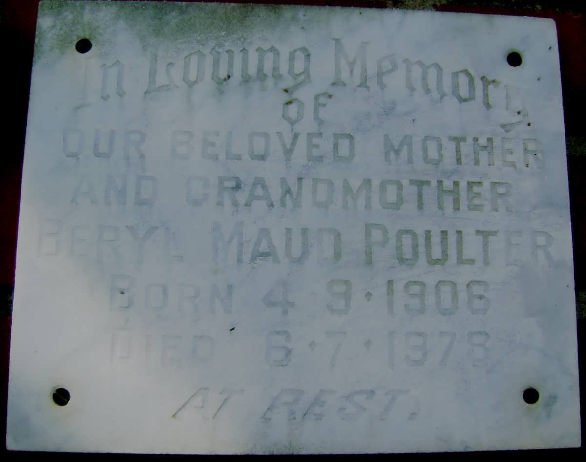POULTER Beryl Maud 1906-1978