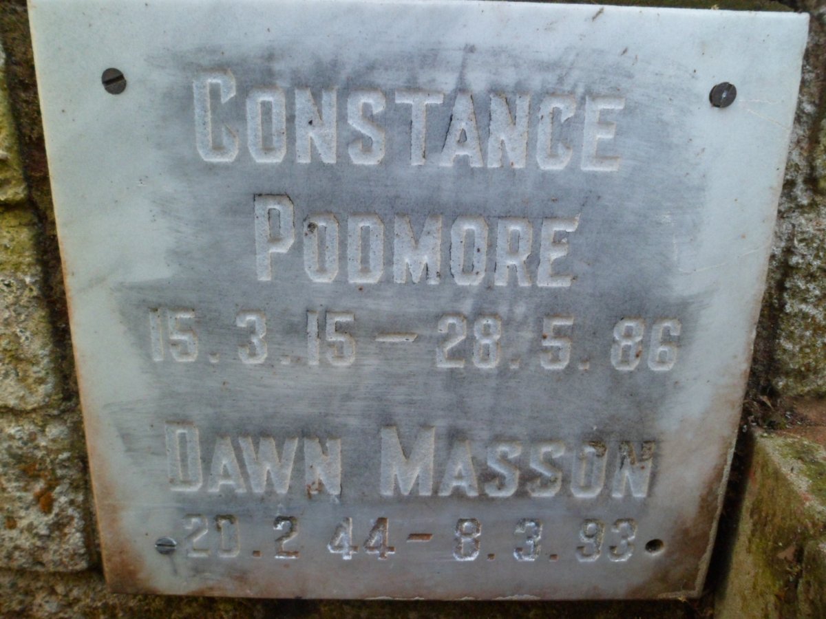 PODMORE Constance 1915-1986 :: MASSON Dawn 1944-1993