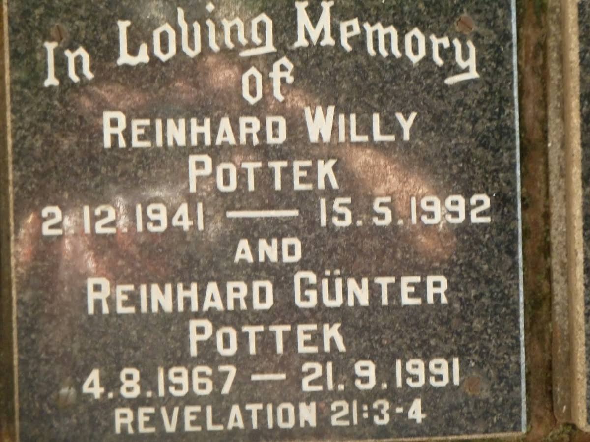 POTTEK Reinhard Willy 1941-1992 :: POTTEK Reinhard Gunter 1967-1991