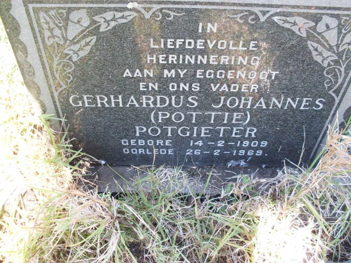 POTGIETER Gerhardus Johannes 1909-1969