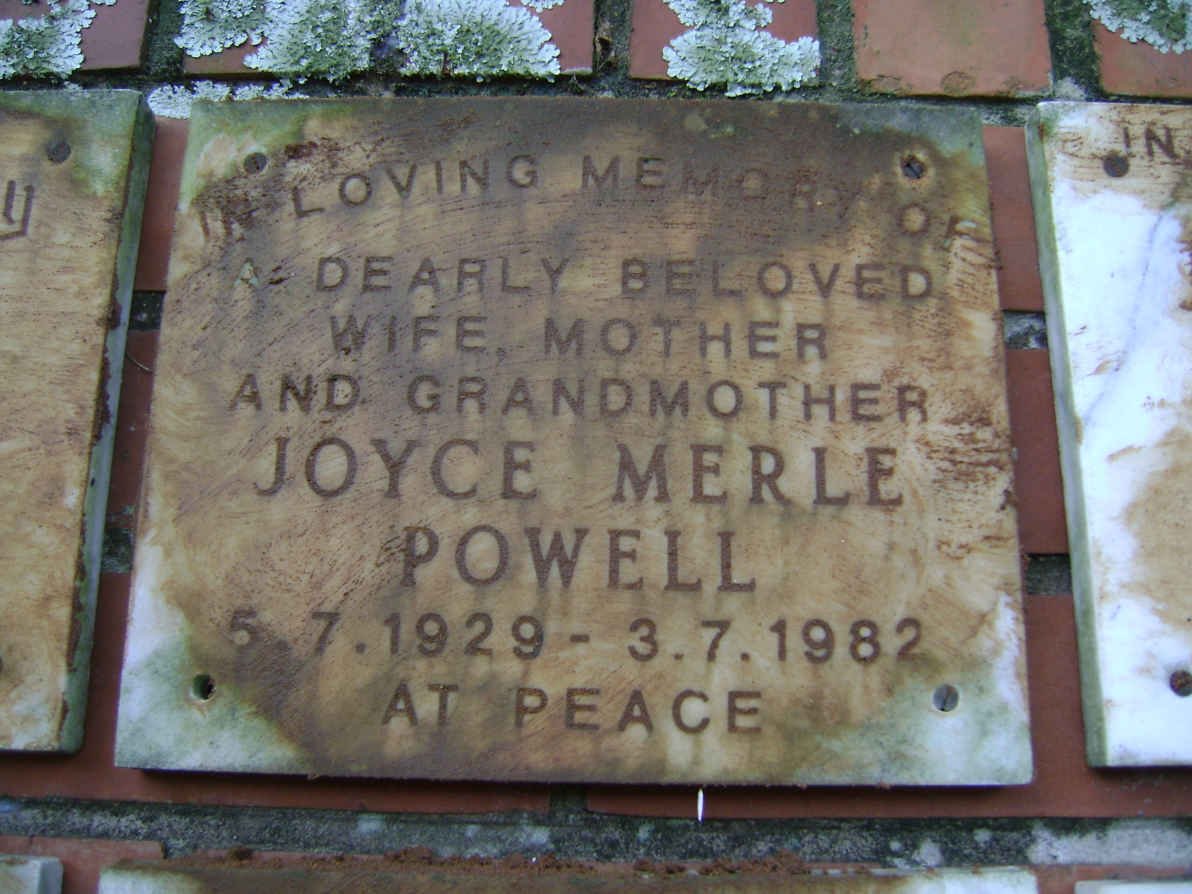 POWELL Joyce Merle 1929-1982