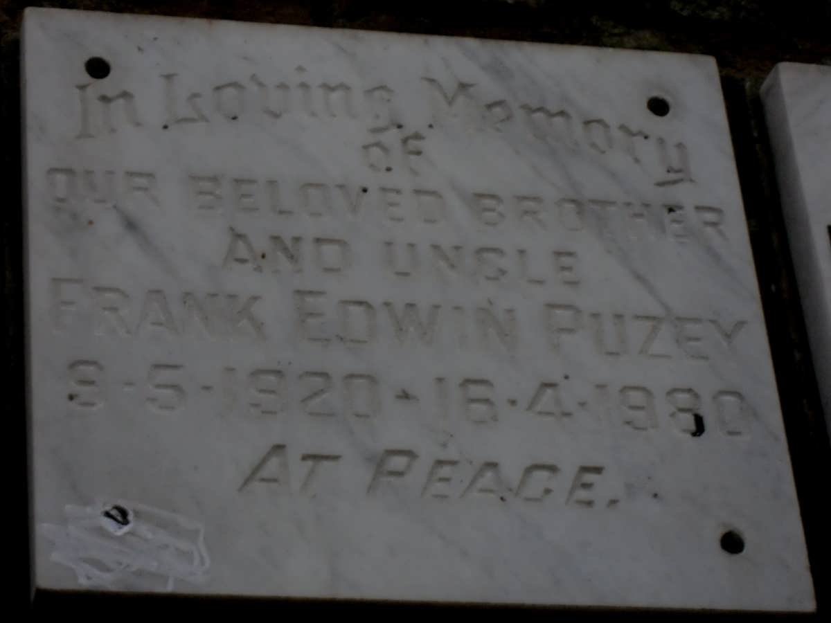 PUZEY Frank Edwin 1920-1980