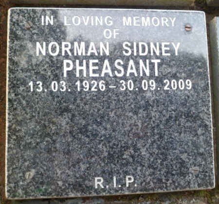 PHEASANT Norman Sidney 1926-2009