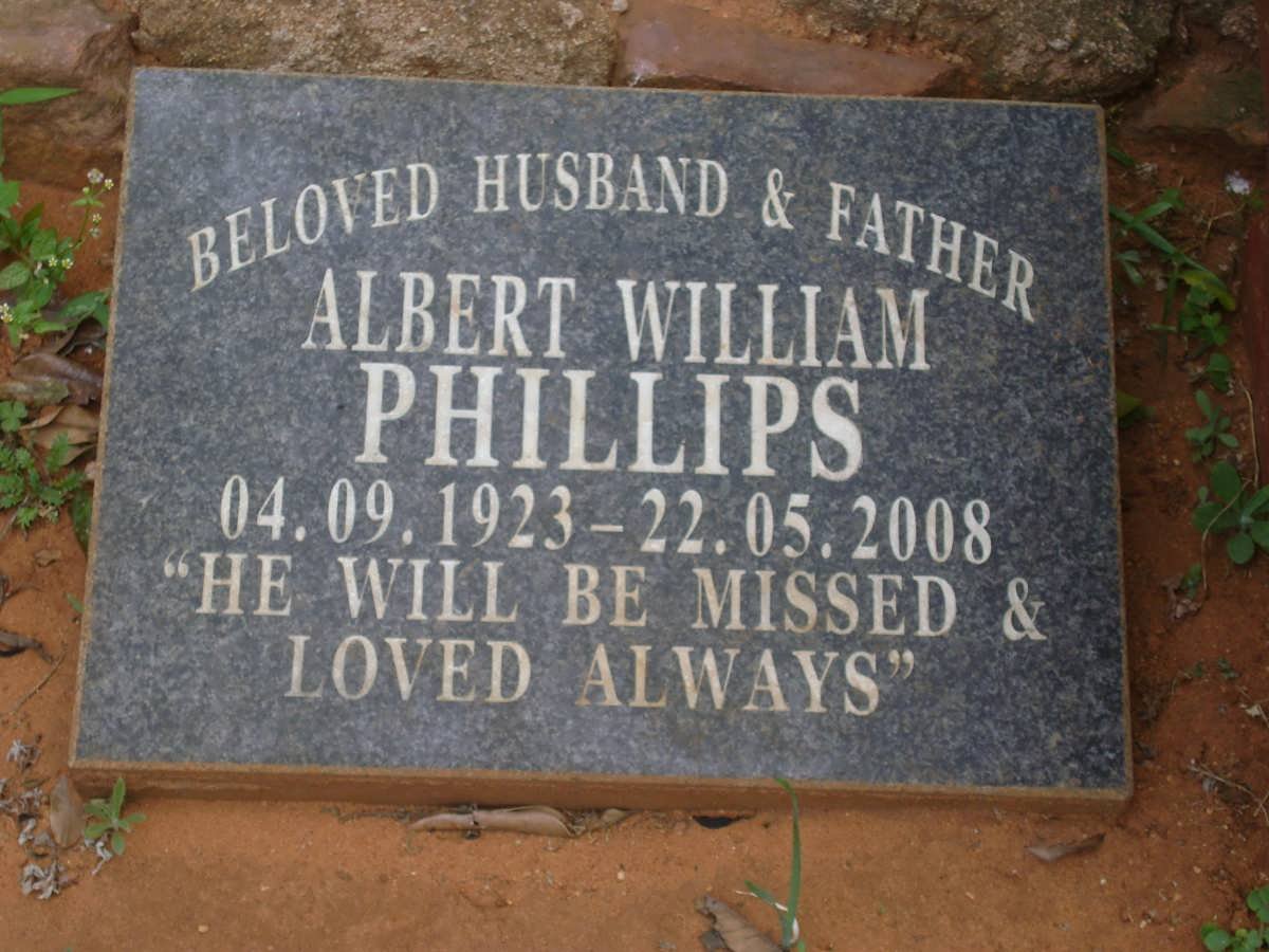 PHILLIPS Albert William 1923-2008